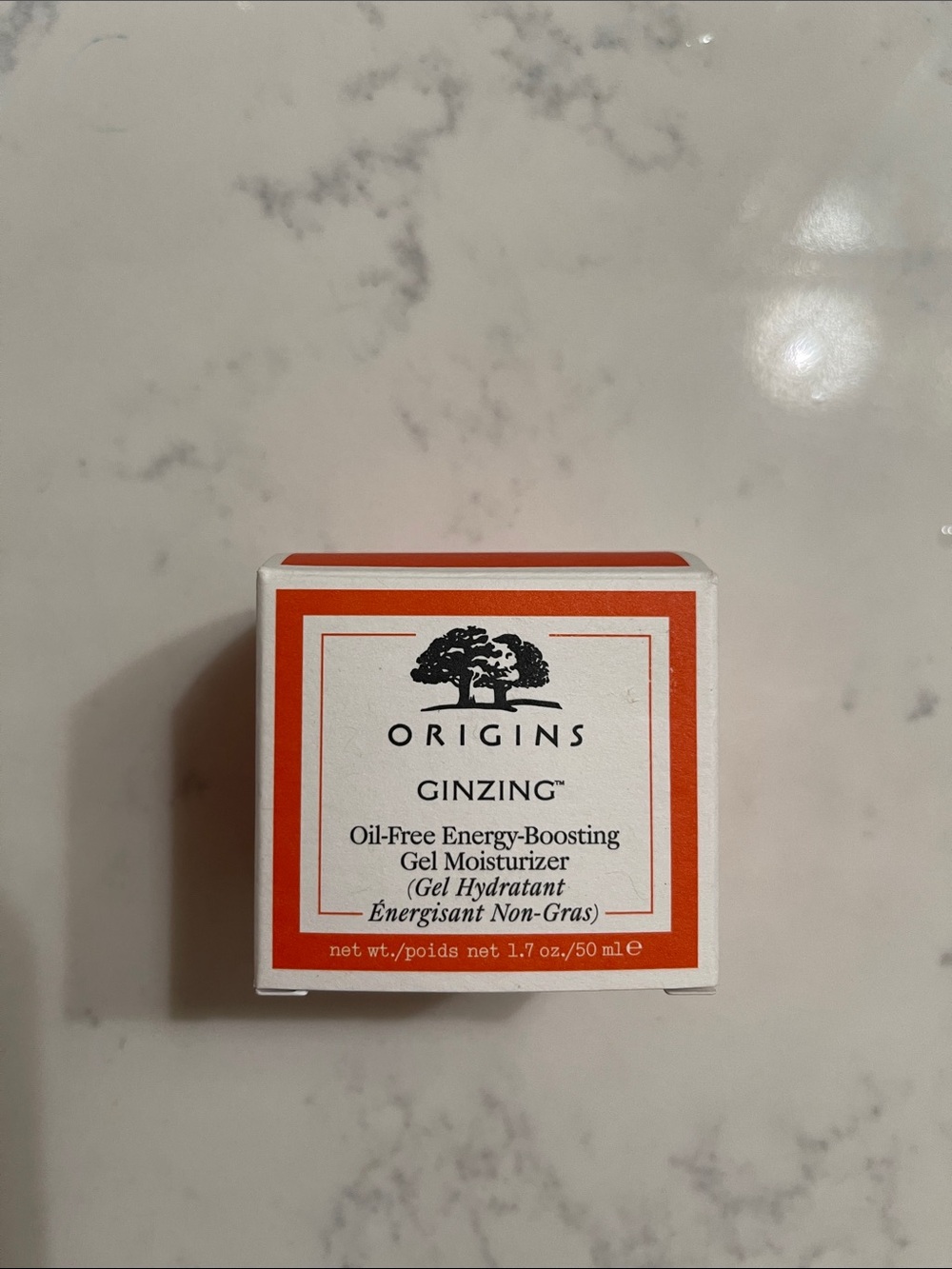 Origins Ginzing Gel Moisturizer - Orange and White Box
